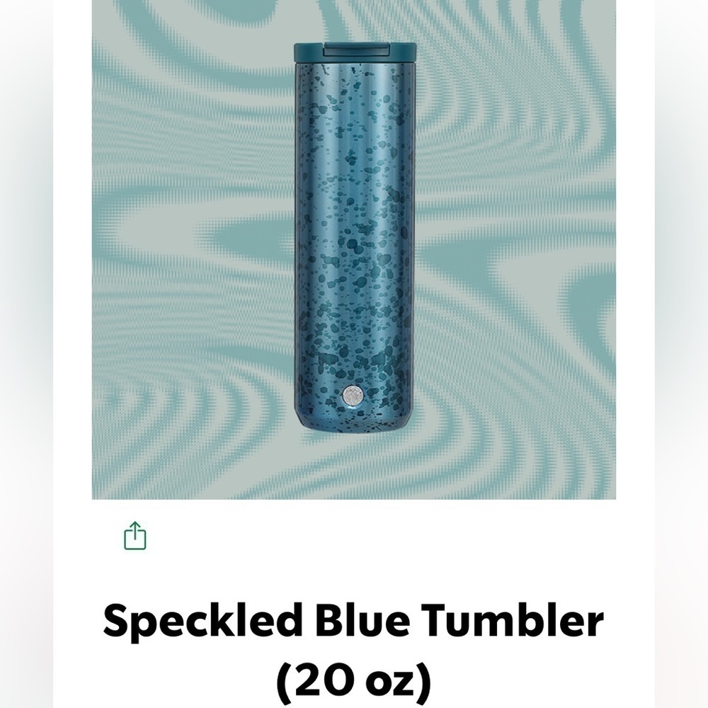 Starbucks 2024 Speckled Blue Stainless Steel Tumbler. 20 Oz. Brand new. NWT! HFT - Picture 10 of 10